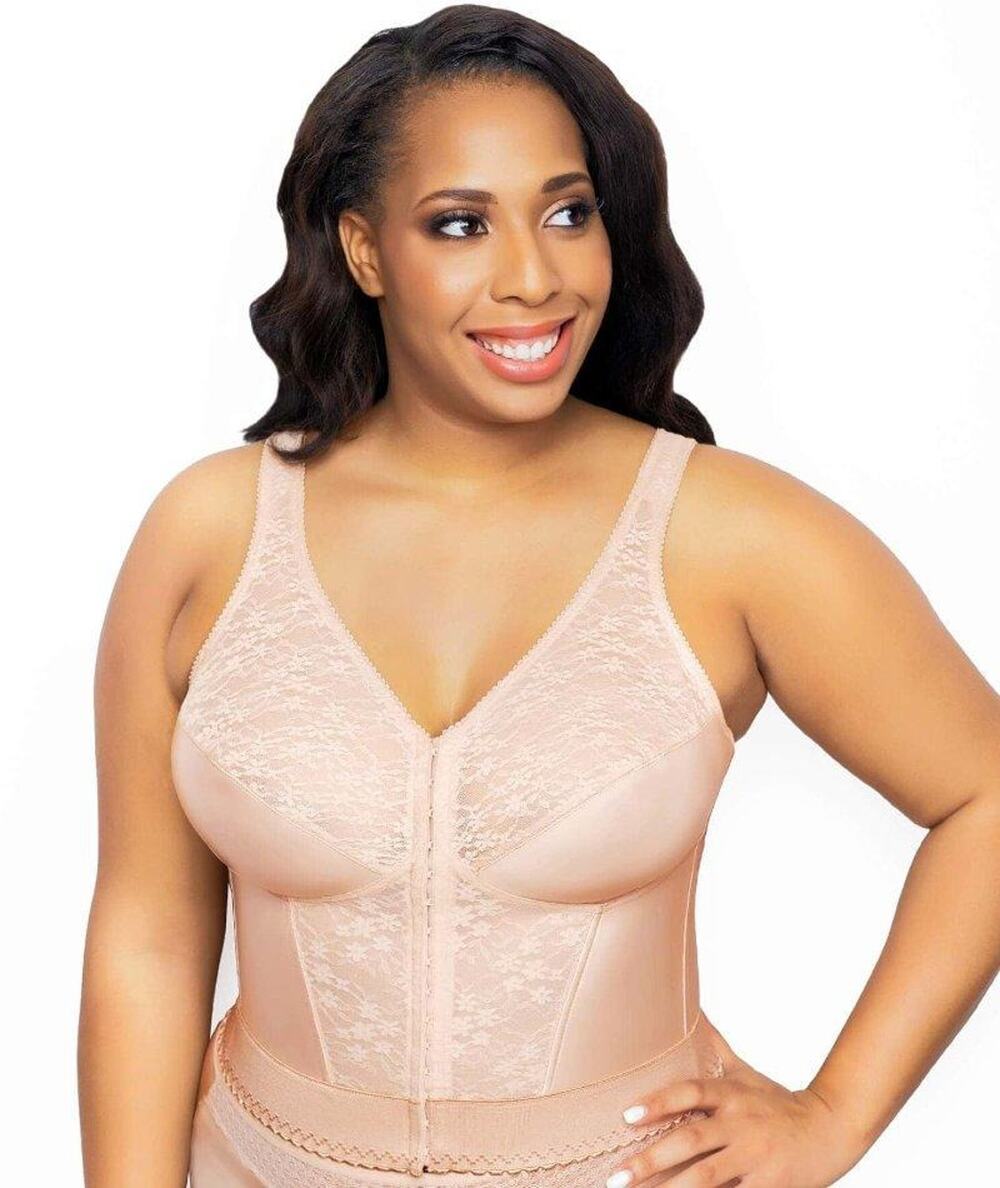 Exquisite Form 40D Fully Front Close Longline Lace Wire-Free Posture Bra OS14-9